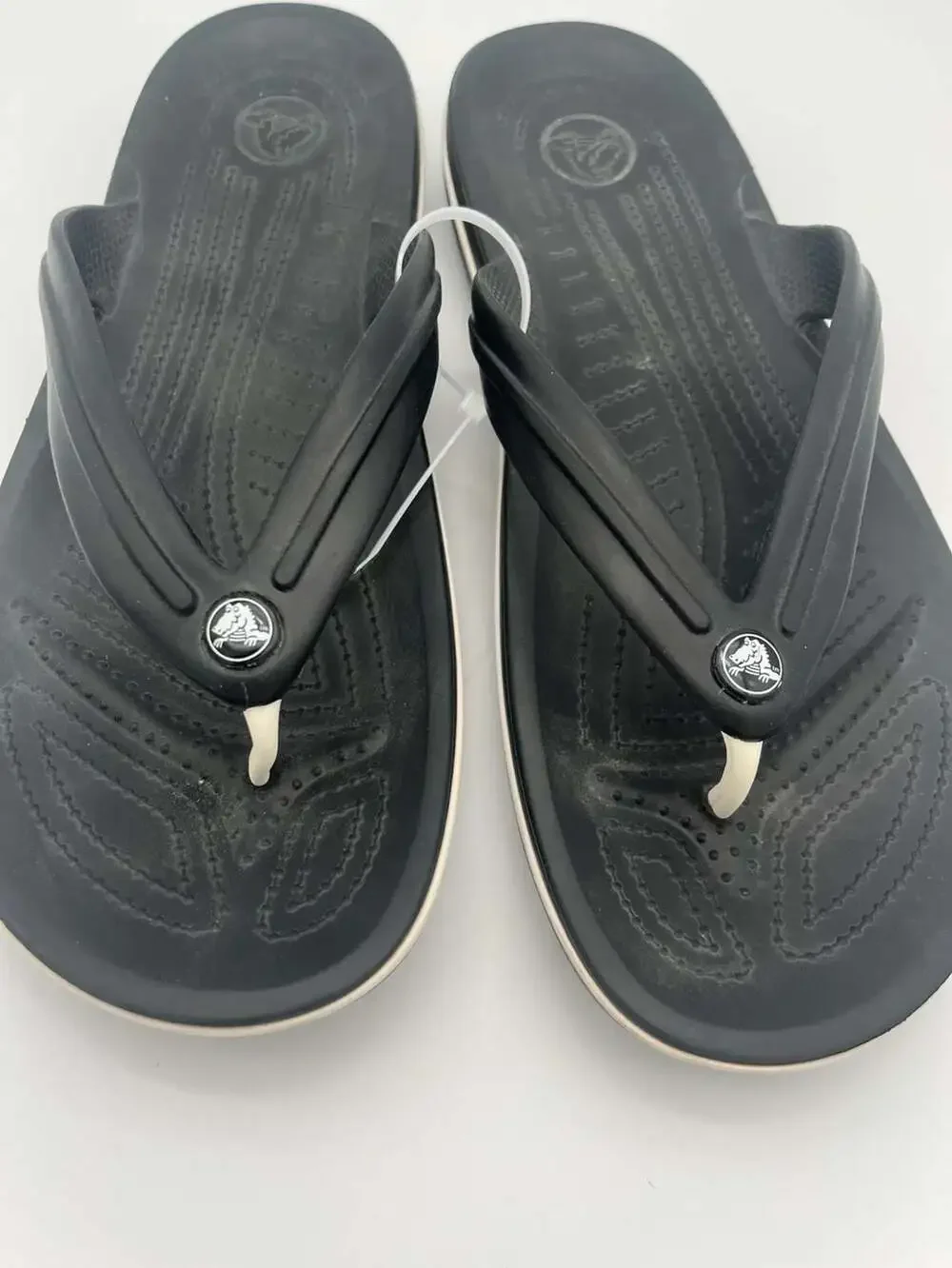 Crocs Crocband Unisex Black Flip Flop Sandals Mens 12 beach shower shoes